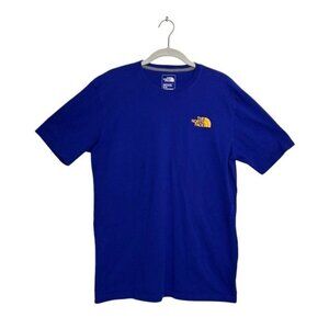 The North Face Men's Cotton Standard Fit Short Sleeve Tee in Blue/Orange - Sz M